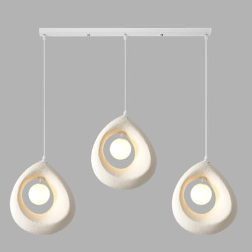Lampe wabi-sabi blanche de restaurant pour une ambiance chaleureuse de salle à manger