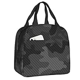 ASDCTYTKO Bolsas de comida aisladas de camuflaje de carbono para mujeres Camuflaje Frigorífico reutilizable Comida térmica Caja de comida Regalo para niños escolares