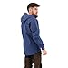 Fjällräven Skogsö Jacket Coats for Men - Leather Details, Two Chest and Two Hand Pockets, and Fixed Two Way Adjustable Hood Indigo Blue SM One Size