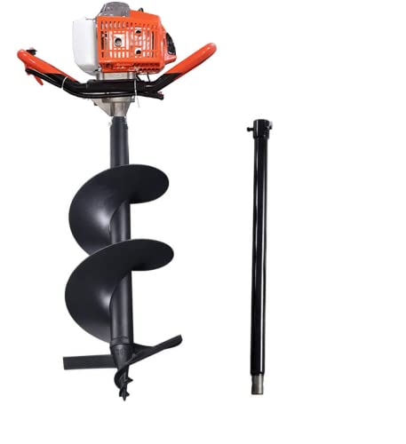 MECSTROKE Brand 68cc Heavy Duty Petrol Operated Earth Auger/Post Hole Digger/Hand Earth Auger with 12