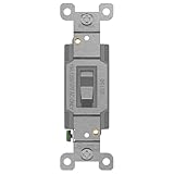 ENERLITES Toggle Light Switch, 3-Way or Single Pole, 15A 120-277V, Grounding Screw, Residential Grade, UL Listed, 83150-GY, Gray