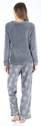 Image of PajamaMania Women's Fleece Long Sleeve Pajama PJ Set