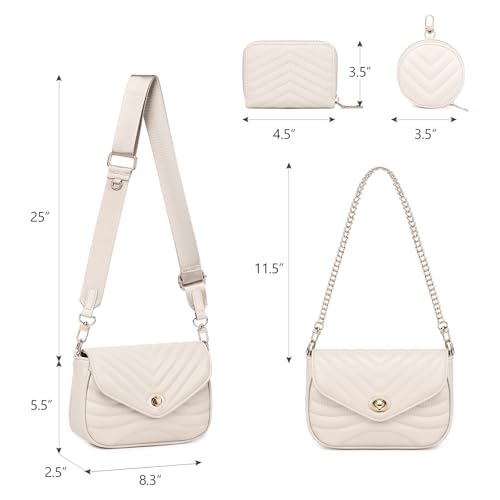 Image of JEEHAN Quilted Crossbody Bags for women Designer Shoulder Handbags Small Purse