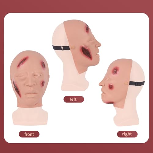 Image of Simulation Wounds,Facial Trauma Model,Anthrax Face,Comprehensive Wearable Facial Pathology and Trauma Model for Military Simulation Training, Medical School Education