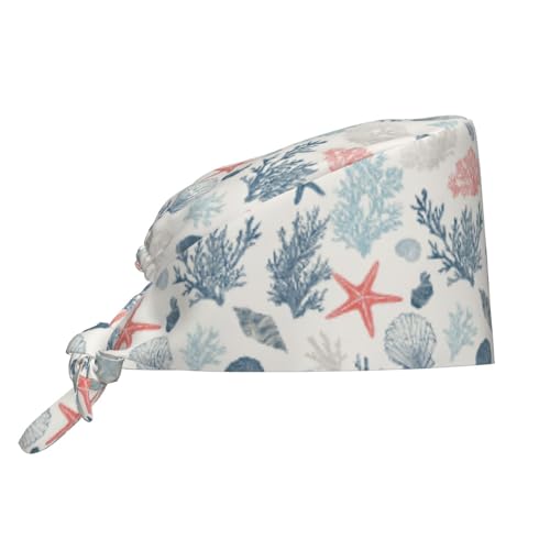 Image of Working Cap Scrub Cap with Sweatband | Adjustable Nurse Surgical Caps, for Men Women, Tie Back Hat