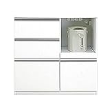 ワークス キッチンカウンター 幅90cm (White R)