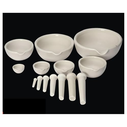 Mortier en porcelaine blanc 60 mm à 100 mm avec pilon pour kit de mélange de laboratoire