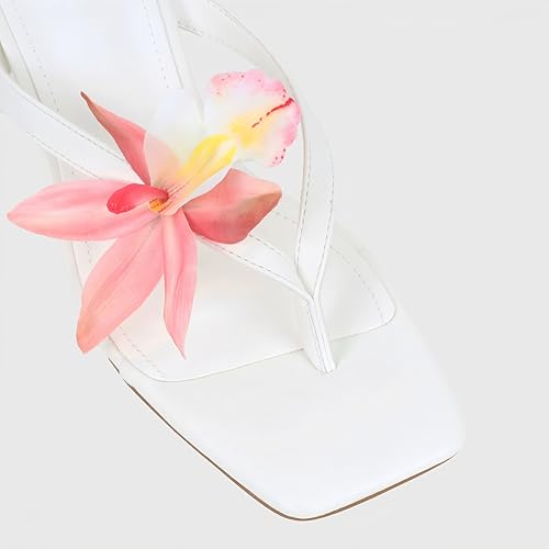 Image of Goolita Women's Suede Sequin Kitten Heels Flip Flops Open Square Toe Strappy Thong Slide Heeled Sandals Comfort Prom Party Mules Heels
