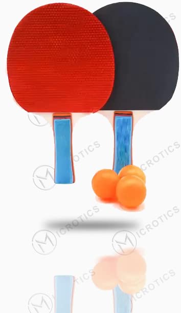 Microtics Sports Table Tennis Playset | 2 Table Tennis Racquets & 3 ping Pong Balls | Red, Black Table Tennis Racquet (B0B9R7L8VT) Amazon Price History, Amazon Price Tracker