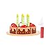 perfeclan Giocattolo per Torta di Compleanno in Legno, Giocattolo per Dolci da Taglio, Gioco per Finta di Cibo, Giocattoli educativi per Regali di Festa
