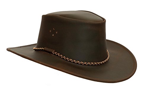 Preisvergleich Produktbild Kakadu Traders Lederhut Sonderposten / 2.Wahl / Verschiedene Variationen Brown Medium