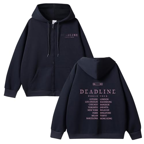 Sweat à capuche homme et femme Deadline Worldtour en coton