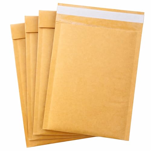 A5 Padded Brown Envelopes Kraft Paper Bubble Padded Peel & Seal Tear-Resistant Self-Adhesive Cushion Mailers for Small Parcels Packaging Postage & Shipping (15cm x 21cm - 5 Pack)