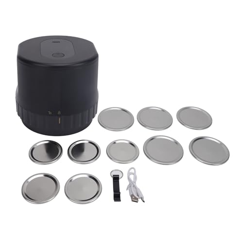 MMABEUTF para sellador al vacío, automático de conservación de alimentos, diseño inalámbrico portátil, ABS y material de silicona de grado alimenticio, operación rápida con un (Negro)
