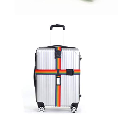 Bolsa de viagem ajustável VALICLUD para mala de viagem, cinto de bagagem (arco-íris)