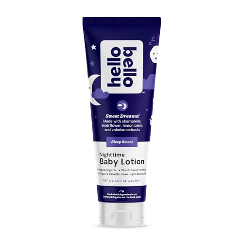 Image of Hello Bello Premium Baby Lotion I Vegan and Cruelty Free Moisturizing, Non-Greasy Lotion for Babies and Kids I Sleep Sweet Scent I 8.5 FL Oz (Pack of 1)