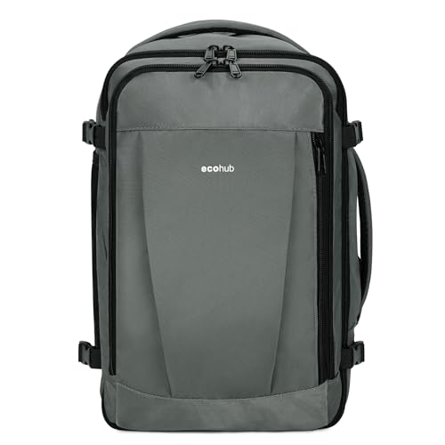 Ecohub Mochila Viaje Cabina Avion 40x20x25 Ryanair 13 Compartimentos Mochila De Viaje Mochila Avion Mujer Maletas Debajo Del Asiento Equipaje De Mano Mochila Avion Hombre 20l,Patentado Gris Claro Ecohub Mochila Viaje Cabina Avion 40x20x25 Ryanair 13 Compartimentos Mochila De Viaje Mochila Avion Mujer Maletas Debajo Del Asiento Equipaje De Mano Mochila Avion Hombre 20l,Patentado Gris Claro