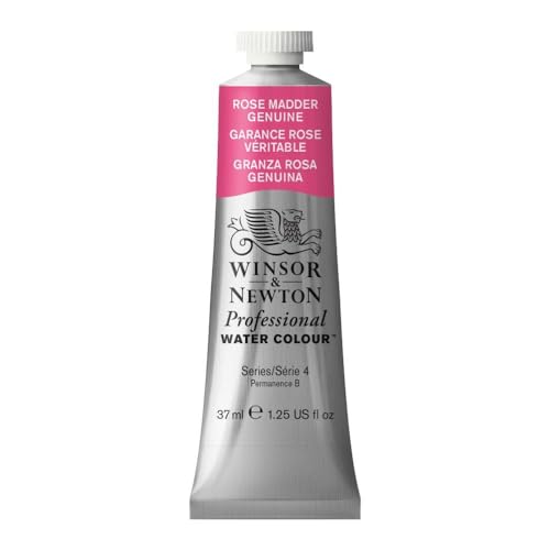 Image of Winsor & Newton Professional Water Colour 37 ML - Rose Madder Genuine (587) - Finely Pigmented, Vibrant, Vivid & Intermixable Artists' Water Colour Paints - More Colours Available