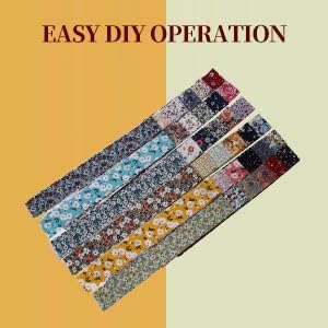 36Pcs Fabric Quilting, Pure Cotton Patterns Multifunctional Vintage Style Fabric Jelly Rolls for Clothes Tablecloth DIY Cut Fibers(2.46 x 39.37in)