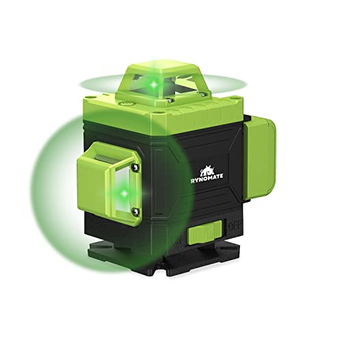 16-Line Laser Level With Abs Material, 7-8Cm Lifting Platform, Green Beam For Precise Horizontal And Vertical Accuracy, Self-Leveling,Waterproof - 10M Working Range, 2 Rechargeable Batteries Included #TOP7