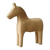 【Peinture à faire soi-même】 : Statue de cheval en bois à la surface , prête à être peinte, teintée ou décorée, idéale pour laisser à votre créativité dans vos projets de bricolage.