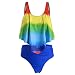 Ensemble Taille Haute avec Bas Costume Haut pièces Bain à Volants Tankini Deux Femmes Haut Maillots de Bain Tankinis Ensemble Short Qui Change De Couleur