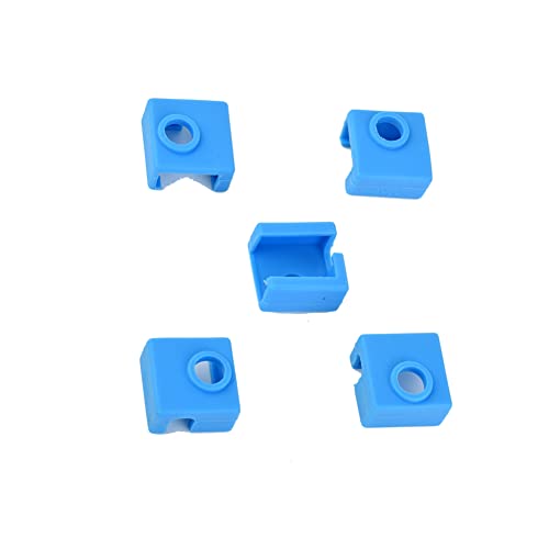 Euroharry Lot de 5 housses de protection en silicone pour imprimante 3D Mk8 - Bloc chauffant en aluminium - Bleu Cover