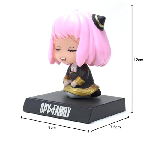 Image of Daiyamondo Super Hero Anime Polyvinyl Chloride Action Figure Bobble Head for Car Dashboard Office & Study Table Decoration for Everyone (Spy Pink Girl),9 X 7.5 cm