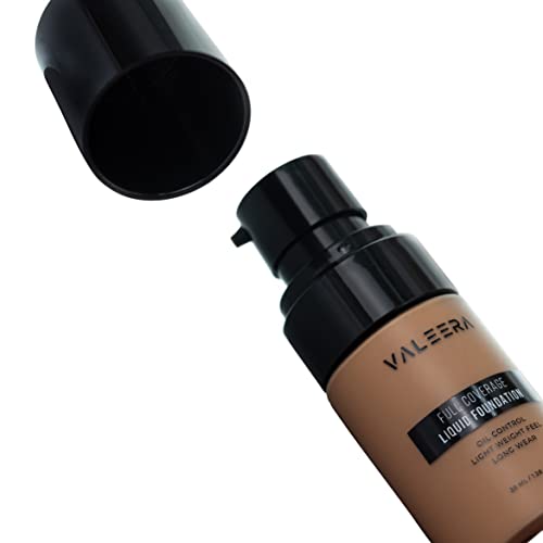 Valeera Full Coverage Soft Matte Oil Control Flawless 24Hr Concealer Liquid Waterproof Foundation (107 - Honey) #TOP7