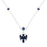 Simran International CF Monterrey de La Liga MX 3-Bead & Chain Necklace with Team Logo Charm, 18" + 2" Extension