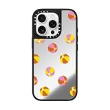 CASETiFY ミラー MagSafe対応 iPhone 16 Pro ケース [反射性 / 1.5mからの落下試験をクリア (MIL規格1倍相当) / ワイヤレス充電およびMagsafe対応] - Having A Ball! - シルバー (ブラックバンパー)