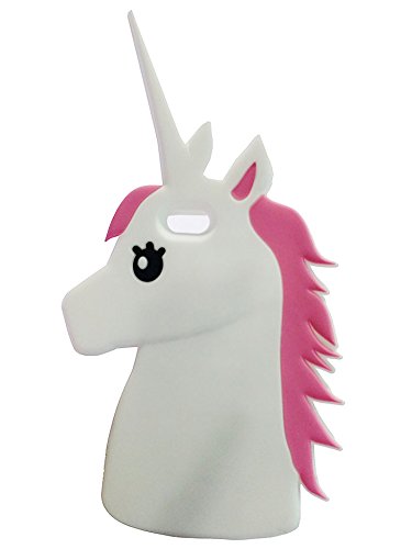 iphone 6 Plus case, Mingfung 3D Cute Cartoon Unicorn Silicone Case Skin Cover for iPhone 6 Plus Unicorn-White