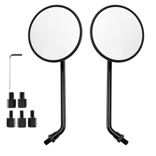Espejos retrovisores redondos negros de alta resistencia para moto CB 650 y 550