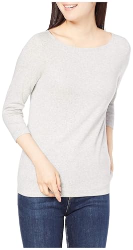Image of Amazon Essentials Women's Slim-Fit 3 /4 Sleeve Boat Neck Cotton Modal Micro Rib T-Shirt