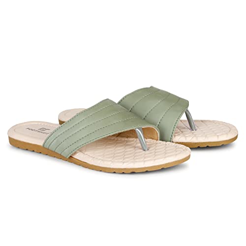 Image of Footshez Women's Synthetic Leather Slip On Comfortable Regular Fashion Slippers