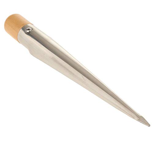 Épissure de Corde Outils en Bois D'épissure De Poignée Diamètre De La Pointe De L'épissure Epissoir INOX Manche en Bois pour Le Yacht De Bateau Marin Accessoire de Bateau Marin Cover