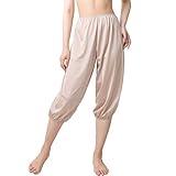 [ジャコンヌ] トイレで便利な裾ゴム入り ペチパンツ ペチコート (70cm丈 L シナモンベージュ 2775