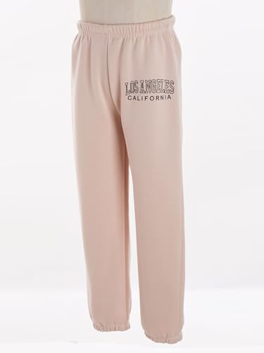 YiZYiF Kids Unisex Letters Printed Sweatpants Boys Girls Fleece Elastic Waistband Pants Activewear4