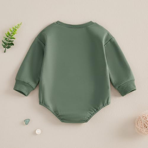 Baby Boy Hunting Outfit Duck Embroidery Baby Romper Long Sleeve Crew Neck Bodysuit Newborn Infant Fall Clothes3