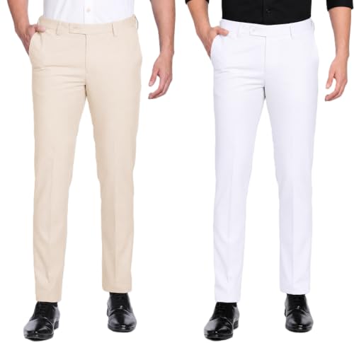Image of Men's Slim Fit Formal Trousers | Office & Business Wear Pants For Men