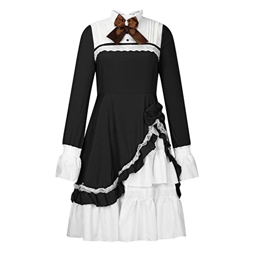 HRAPDA Girl Sweet Lolita Dress Renaissance Princess Lace Court Skirts Medieval Vintage Layered Halloween Cosplay Costumes