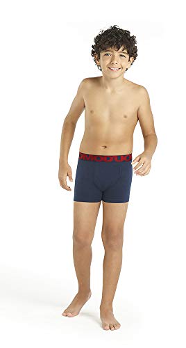 Kit 2 Cuecas Boxer Algodão Infantil, Duomo, Meninos, Marinho/Branco, M