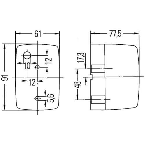 HELLA 2BM 002 652-051 Zusatzblinkleuchte - Glühlampe - 12V - Lichtscheibenfarbe: gelb - links/rechts/seitlicher Anbau