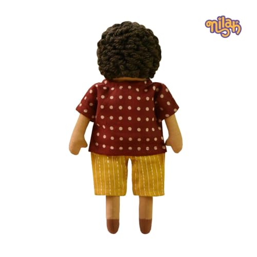Image of Nilah's Younger Brother Raagu Soft Doll for Girls - Fabric Doll with Everyday Play Dress | Safe Cloth Doll for Kids