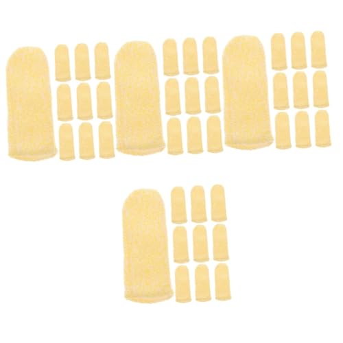 Ipetboom 4sets Finger Guards Nitrile Cut Resistant Finger Sleeves Anti Cut Thumb Covers for Cooking DIY Craft 10pcs*4