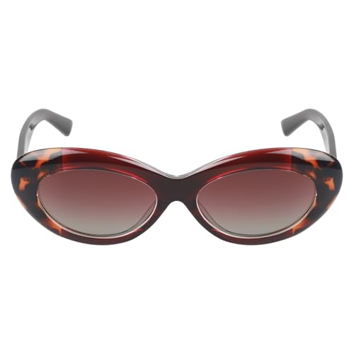 Image of KILLER Women's Sunglass, Oval Shaped Acetate Frame Polarized Lens Sunglasses Case For Women, Girls, Gradient Lens Sunglasses
