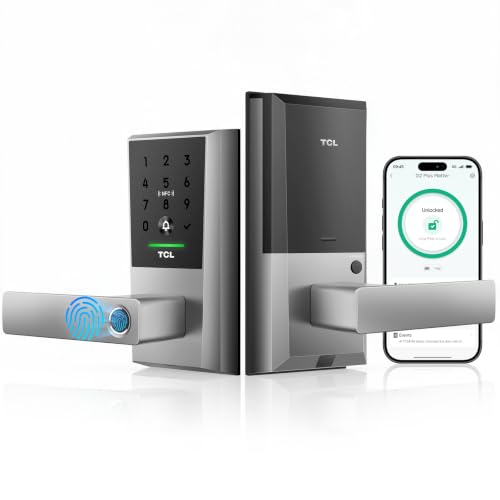 TCL Smart Lock with Handle, Fingerprint Deadbolt Keyless Entry Door Lock - image 1