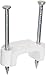 NSI Industries PNC-492W Nail-On Plastic Staple for Romex Cable, 0.492" Width, 0.315" Height, White (Pack of 100)