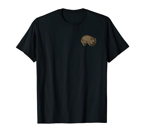 I love wombats - niedlicher kleiner wombat isst Gras Natur Haustier T-Shirt