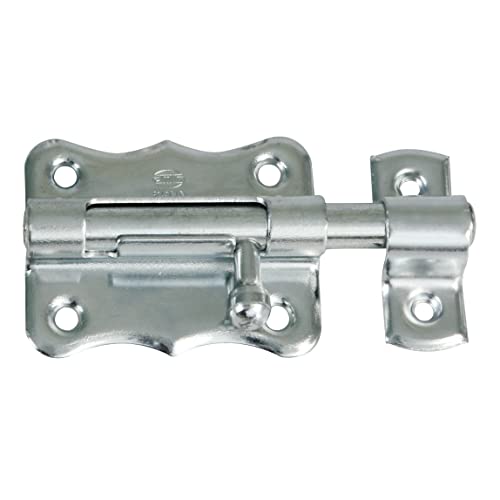 Amig - Pasador de Sobreponer | 30 x 33 mm | Adecuado en Puertas de Paso de Madera | Pestillo para Baño, Dormitorio o Despacho | Cerrojo de Seguridad | Acero Zincado